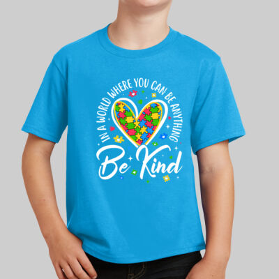 Youth - Be Kind Heart T-Shirt - Autism Awareness Thumbnail