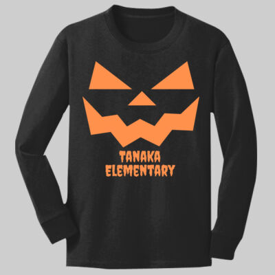 Youth Long Sleeve Shirt - Jack O Lantern - Orange Thumbnail