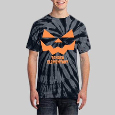 Adult Tie-Dye T-Shirt - Jack O Lantern - Orange Thumbnail