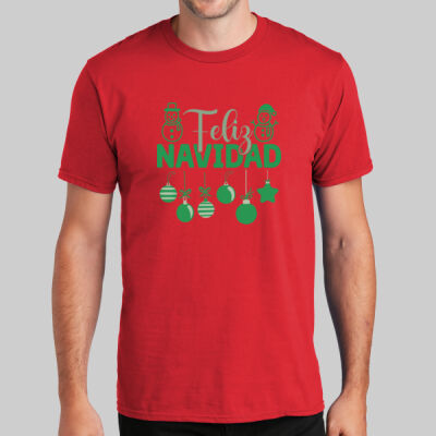 Adult T-Shirt - Feliz Festive - Green Thumbnail