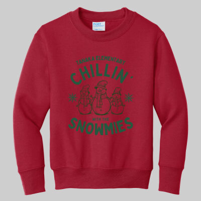Youth Crewneck - Chillin' - Green Thumbnail