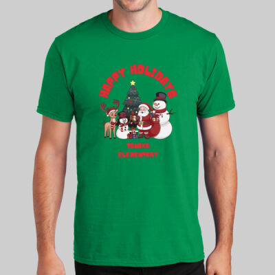 Adult T-Shirt - Happy Holidays - Red Thumbnail