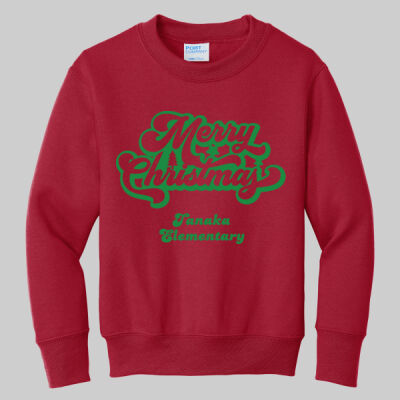 Youth Crewneck - Happy Holidays - Green Thumbnail