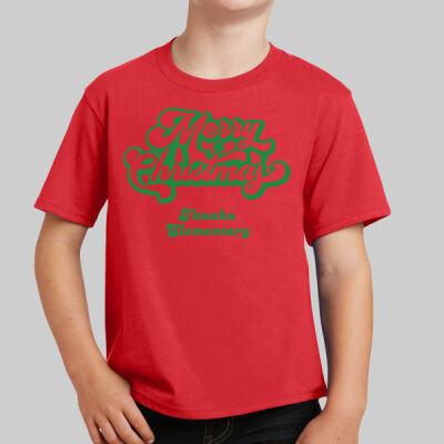 Youth T-Shirt - Happy Holidays - Green Thumbnail