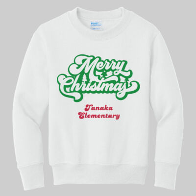 Youth Crewneck - Happy Holidays - Green & Red Thumbnail