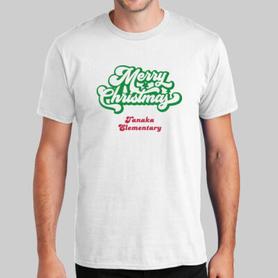 Adult T-Shirt - Happy Holidays - Green & Red Thumbnail