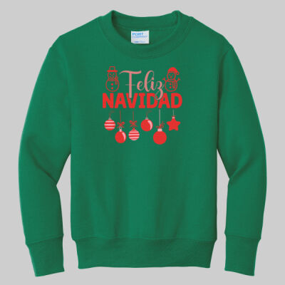 Youth Crewneck - Feliz Festive - Red Thumbnail