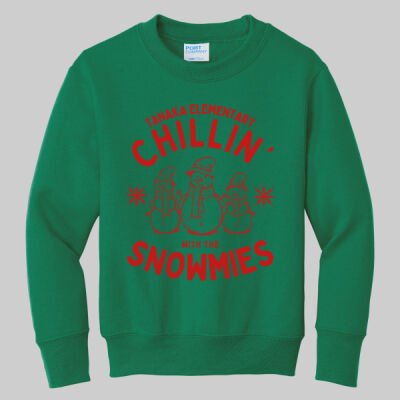 Youth Crewneck - Chillin' - Red Thumbnail