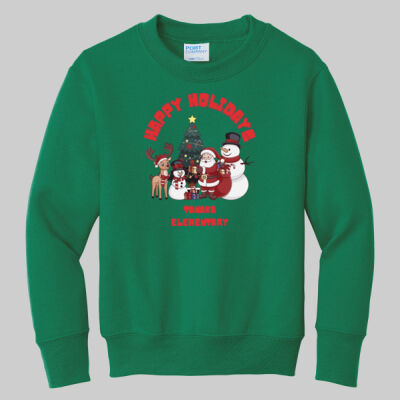 Youth Crewneck - Happy Holidays - Red Thumbnail