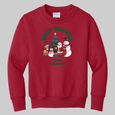 Youth Crewneck - Happy Holidays - Green Thumbnail