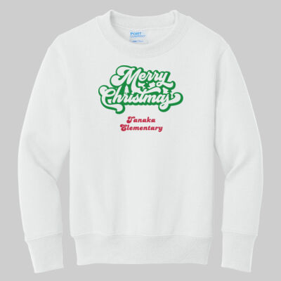 Youth Crewneck - Happy Holidays - Green & Red Thumbnail